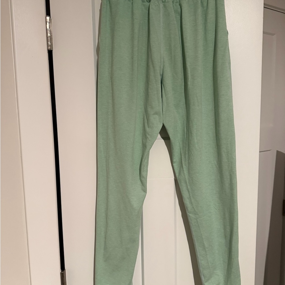 Mint Green Joggers with Pink Drawstring - Picture 2 of 2